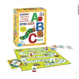 NWT Eric Carle The Very Hungry Caterpillar Spin & Seek Letter Finding Game